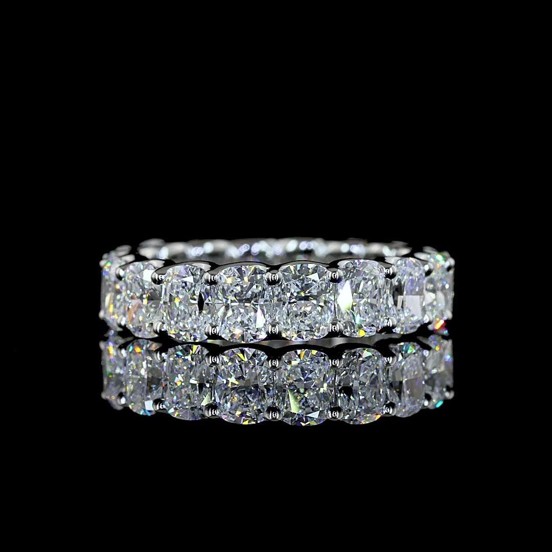 LAB-GROWN 3.83 CARAT CUSHION BRILLIANT E-VS DIAMOND PLATINUM ETERNITY BAND ETERN: LAB-GROWN 3.83 CARAT CUSHION BRILLIANT E-VS DIAMOND PLATINUM ETERNITY BAND ETERN Title: High-quality Brand-New Echo Friendly Elegant Lab-Grown 3.83 Carat Cushion Brilliant E-VS Diamond Platinum Eterni