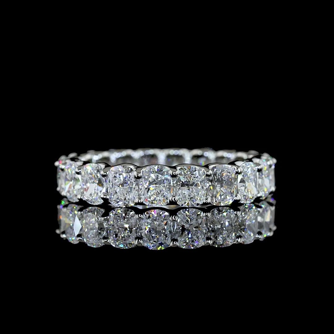 LAB-GROWN 3.18 CARAT CUSHION BRILLIANT E-VS DIAMOND PLATINUM ETERNITY BAND ETERN: LAB-GROWN 3.18 CARAT CUSHION BRILLIANT E-VS DIAMOND PLATINUM ETERNITY BAND ETERN Title: High-quality Brand-New Echo Friendly Elegant Lab-Grown 3.18 Carat Cushion Brilliant E-VS Diamond Platinum Eterni