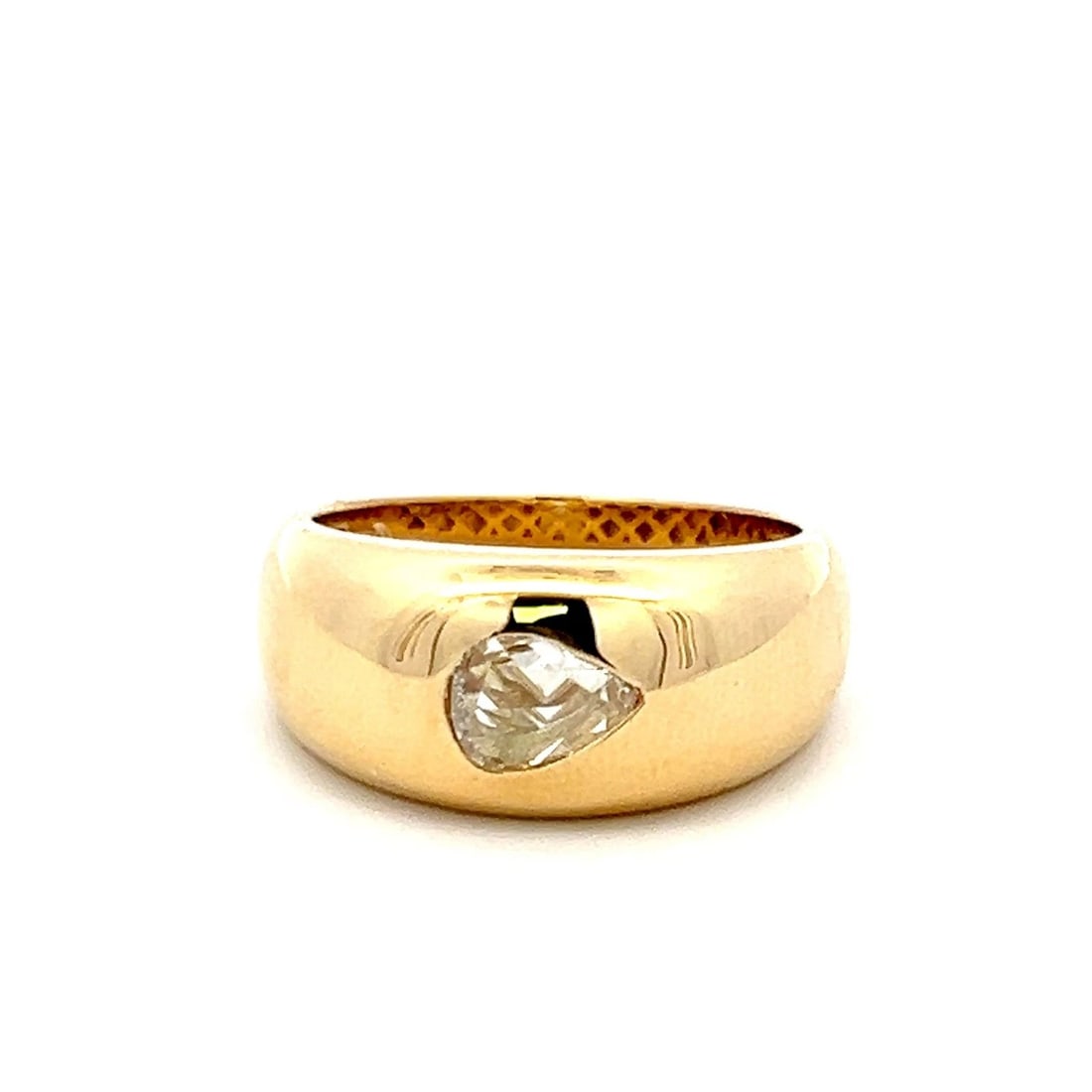 0.38 CARAT ROSE CUT DIAMOND 18K YELLOW GOLD ENGAGEMENT RING (1 of 2)