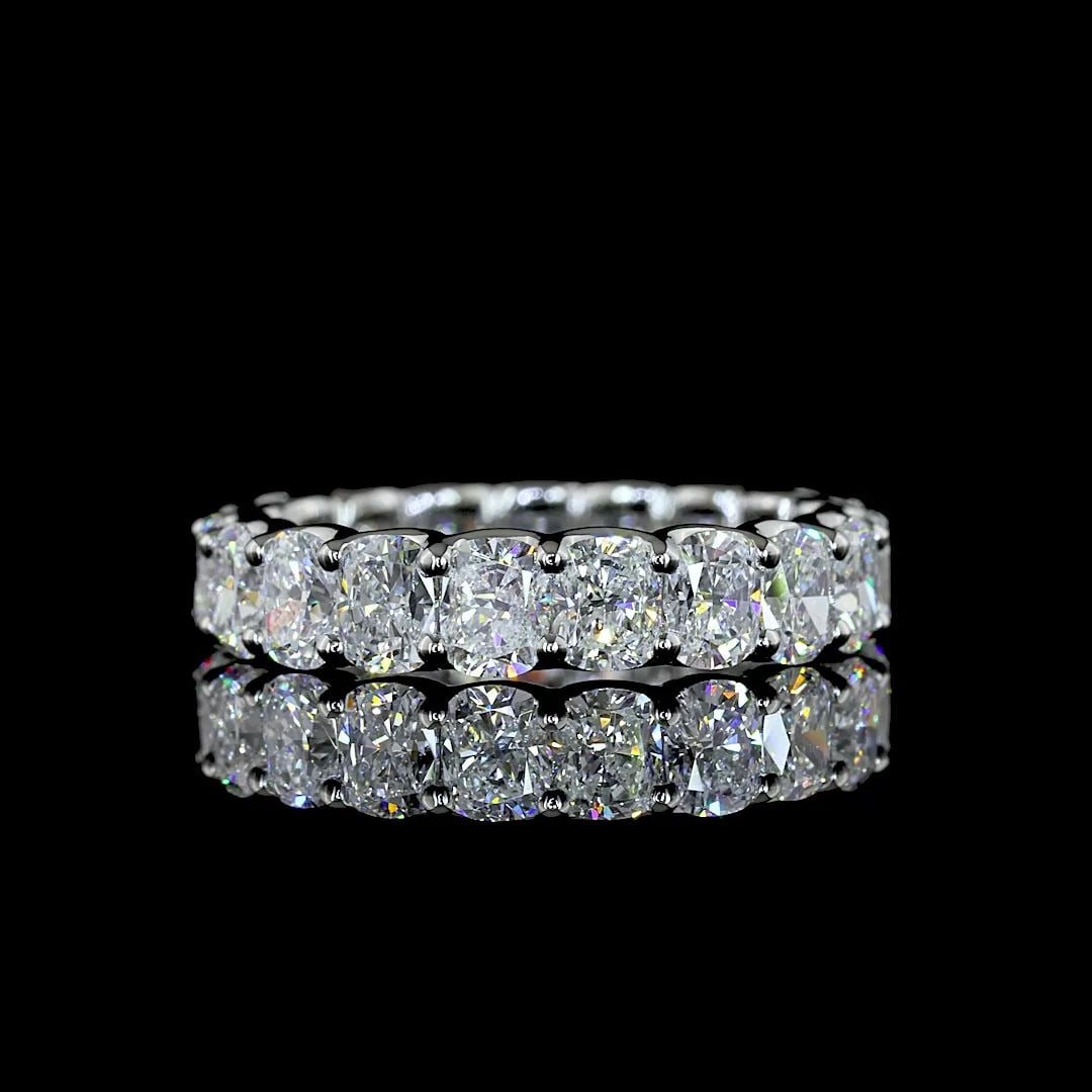 LAB-GROWN 2.96 CARAT CUSHION BRILLIANT E-VS DIAMOND PLATINUM ETERNITY BAND ETERN: LAB-GROWN 2.96 CARAT CUSHION BRILLIANT E-VS DIAMOND PLATINUM ETERNITY BAND ETERN Title: High-quality Brand-New Echo Friendly Elegant Lab-Grown 2.96 Carat Cushion Brilliant E-VS Diamond Platinum Eterni