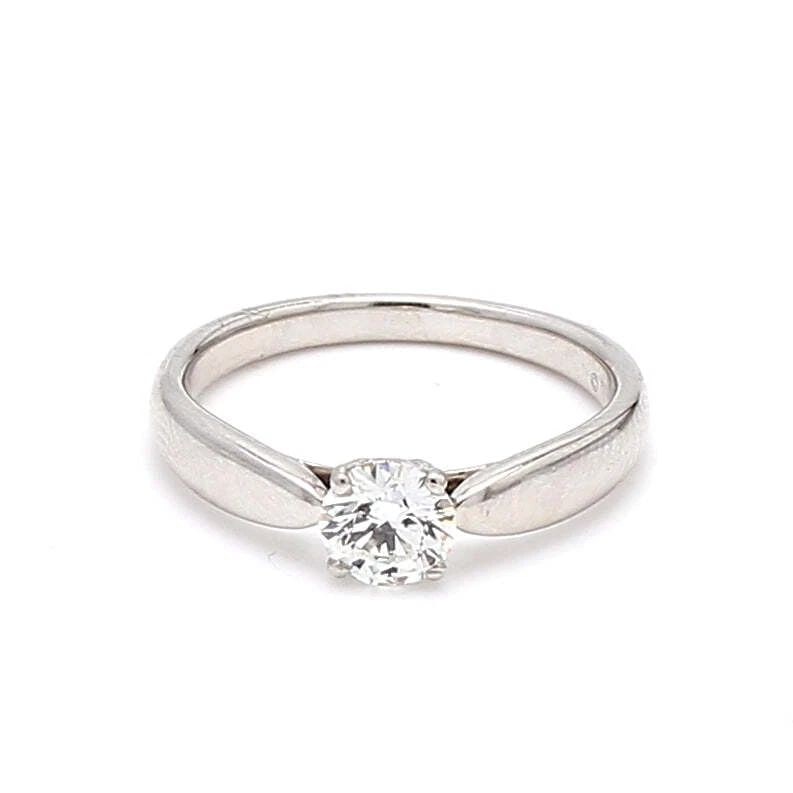TIFFANY & CO.. 0.44 CARAT G-VVS1 DIAMOND PLATINUM ENGAGEMENT RING (1 of 2)