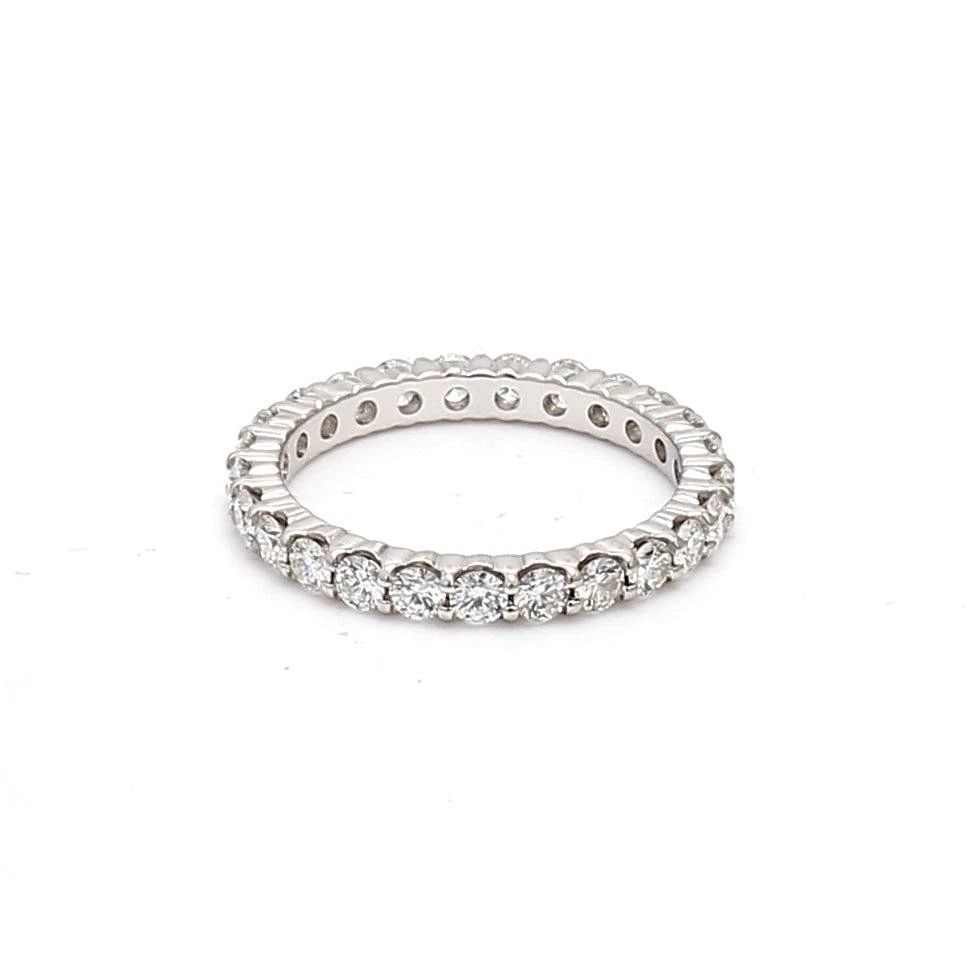 1.02 CARAT ROUND BRILLIANT DIAMOND PLATINUM ETERNITY BAND RING (1 of 2)