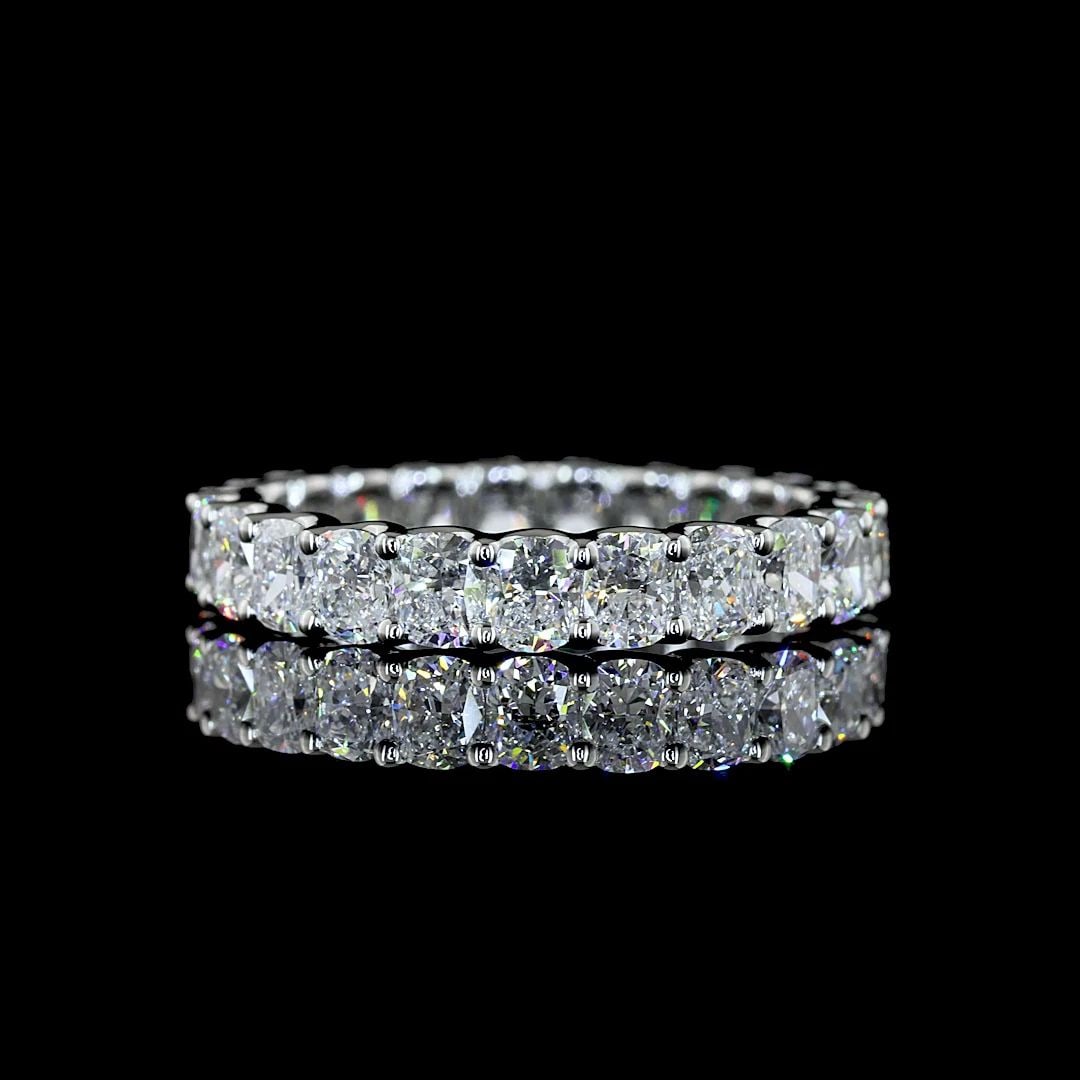 LAB-GROWN 2.68 CARAT CUSHION BRILLIANT E-VS DIAMOND PLATINUM ETERNITY BAND ETERN: LAB-GROWN 2.68 CARAT CUSHION BRILLIANT E-VS DIAMOND PLATINUM ETERNITY BAND ETERN Title: High-quality Brand-New Echo Friendly Elegant Lab-Grown 2.68 Carat Cushion Brilliant E-VS Diamond Platinum Eterni