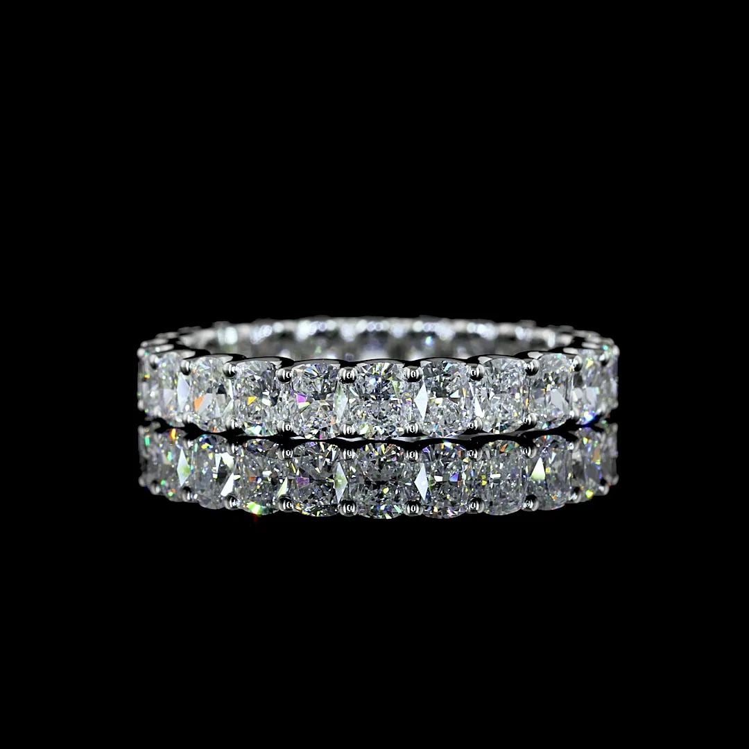LAB-GROWN 2.8 CARAT CUSHION BRILLIANT E-VS DIAMOND PLATINUM ETERNITY BAND ETERNI: LAB-GROWN 2.8 CARAT CUSHION BRILLIANT E-VS DIAMOND PLATINUM ETERNITY BAND ETERNI Title: High-quality Brand-New Echo Friendly Elegant Lab-Grown 2.8 Carat Cushion Brilliant E-VS Diamond Platinum Eternit