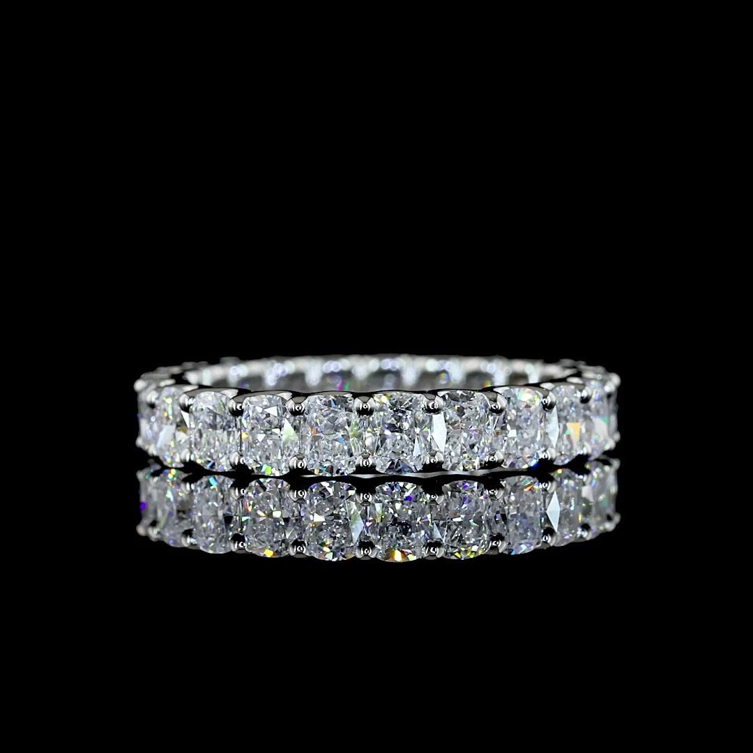 LAB-GROWN 2.32 CARAT CUSHION BRILLIANT E-VS DIAMOND PLATINUM ETERNITY BAND ETERN: LAB-GROWN 2.32 CARAT CUSHION BRILLIANT E-VS DIAMOND PLATINUM ETERNITY BAND ETERN Title: High-quality Brand-New Echo Friendly Elegant Lab-Grown 2.32 Carat Cushion Brilliant E-VS Diamond Platinum Eterni