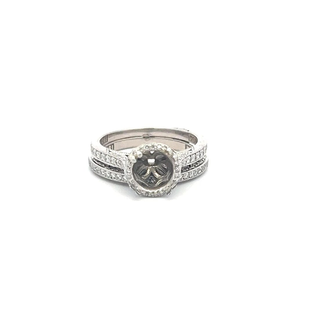TACORI 0.83 CARAT ROUND BRILLIANT I VS DIAMOND PLATINUM SEMI MOUNT RING: TACORI 0.83 CARAT ROUND BRILLIANT I VS DIAMOND PLATINUM SEMI MOUNT RING TACORI 0.83 CARAT ROUND BRILLIANT I VS DIAMOND PLATINUM SEMI MOUNT RING PRODUCT DESCRIPTION Designer: TACORI Title: Tacori 0.83