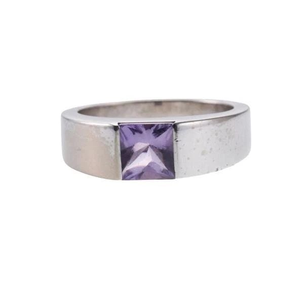 CARTIER 0.80 CARAT AMETHYSTS 18 KARAT WHITE GOLD BAND RING: CARTIER 0.80 CARAT AMETHYSTS 18K WHITE GOLD BAND RING 0.8 CARAT AMET CARTIER Cartier 0.80 Carat Amethysts 18 Karat White Gold Band Ring 18k 0.8 Carat AMET Engagement Ring Details Department Unisex Adu