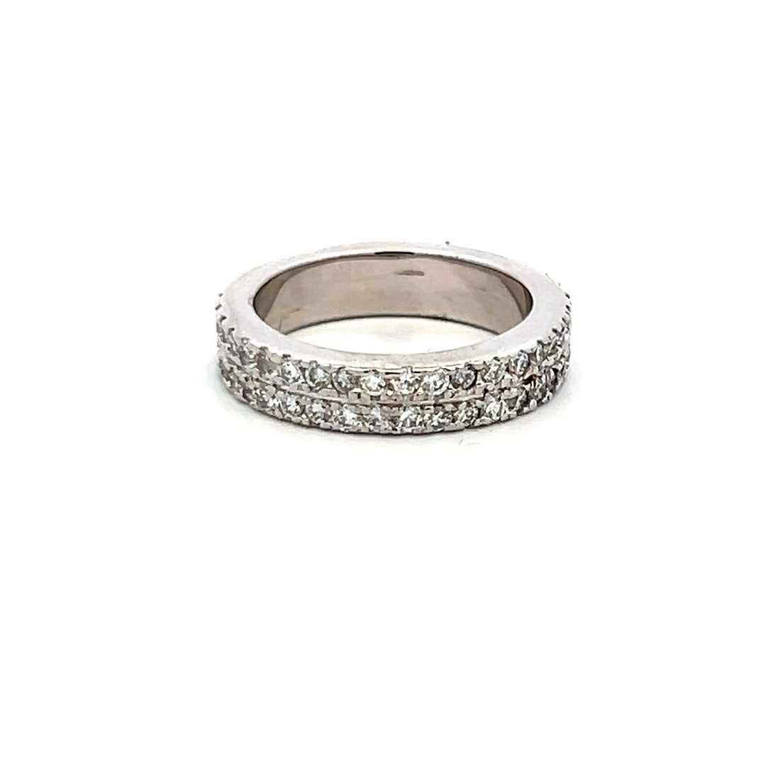0.72CT ROUND BRILLIANT DIAMOND ETERNITY BAND RING IN 14K WHITE GOLD (I SI) (1 of 2)