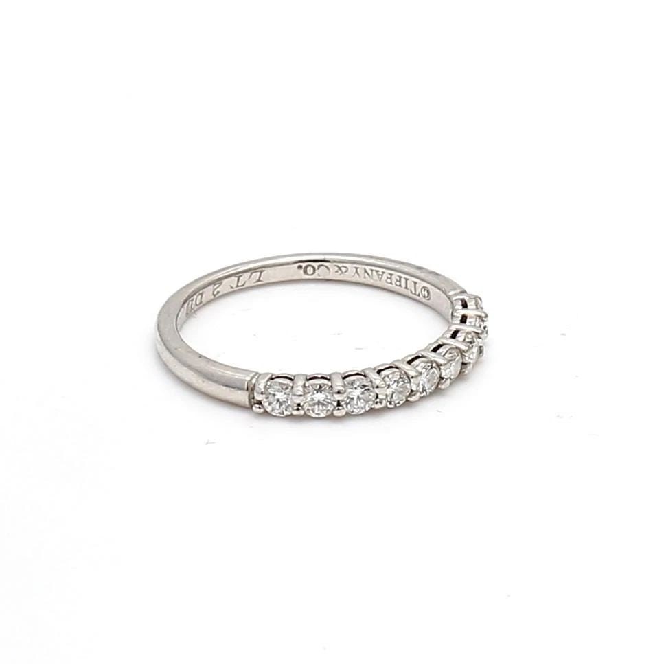 TIFFANY & CO 0.27 CARAT ROUND BRILLIANT DIAMOND PLATINUM HALF-ETERNITY RING: TIFFANY & CO 0.27 CARAT ROUND BRILLIANT DIAMOND PLATINUM HALF-ETERNITY RING TIFFANY & CO 0.27 CARAT ROUND BRILLIANT DIAMOND PLATINUM HALF-ETERNITY RING $1,780.00 PRODUCT DESCRIPTION Designer: Tiffany
