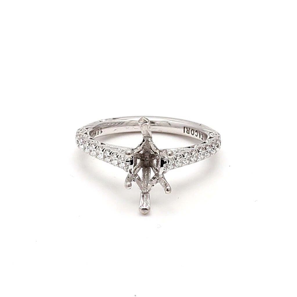 TACORI 0.60 CARAT ROUND BRILLIANT H SI1 DIAMOND 18K WHITE GOLD ENGAGEMENT RING (1 of 2)