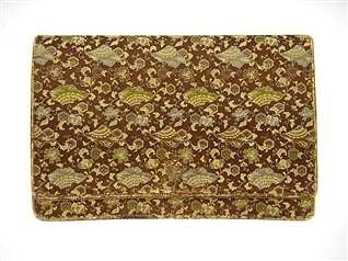 TIFFANY & CO.. SILK BROCADE TAPESTRY CLUTCH PUR (1 of 2)