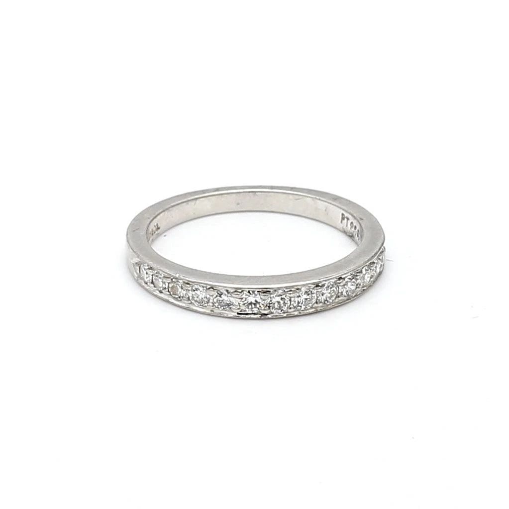 TIFFANY & CO 0.39 CARAT ROUND BRILLIANT G VS1 DIAMOND PLATINUM BAND RING: TIFFANY & CO. 0.39 CARAT ROUND BRILLIANT G VS1 DIAMOND PLATINUM BAND RING Tiffany & Co. Tiffany & Co. 0.39 Carat Round Brilliant G VS1 Diamond Platinum Band Ring Details Department Unisex Adults Main
