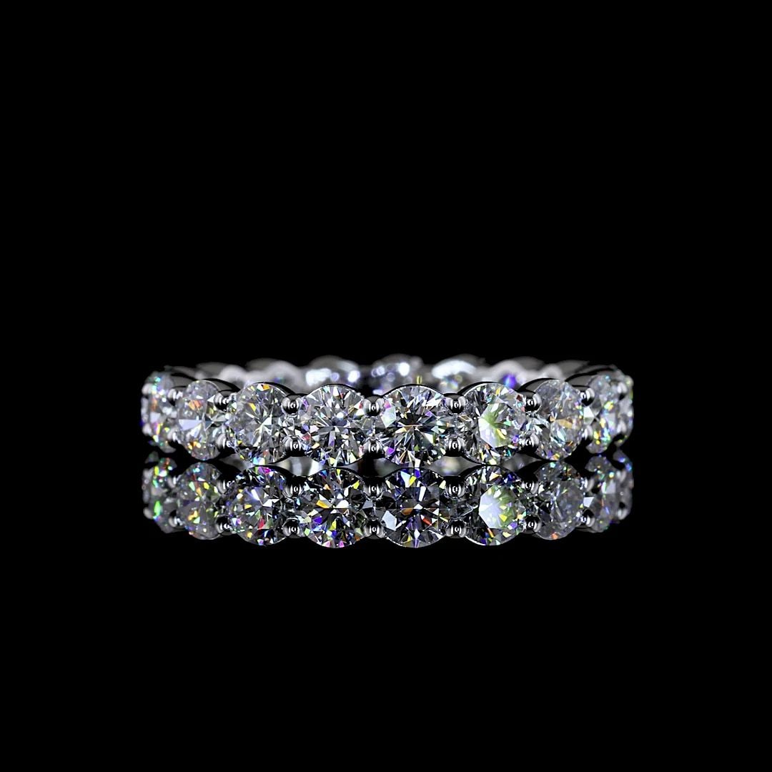 LAB-GROWN 2.09 CARAT ROUND E-VS1 DIAMOND 14K WHITE GOLD ETERNITY BAND ETERNITY B: LAB-GROWN 2.09 CARAT ROUND E-VS1 DIAMOND 14K WHITE GOLD ETERNITY BAND ETERNITY B Title: High-quality Brand-New Echo Friendly Elegant Lab-Grown 2.09 Carat Round E-VS1 Diamond 14K White Gold Eternity Ba