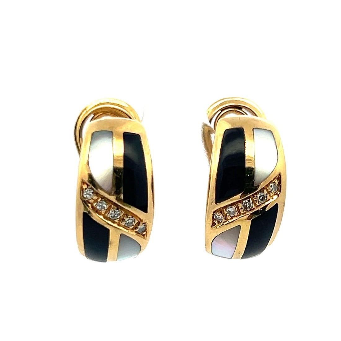 0.15 CARAT DIAMOND 18K YELLOW GOLD CLIP ON EARRINGS (1 of 2)
