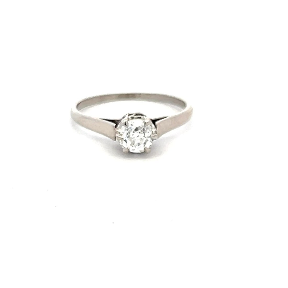 0.43 CARAT OLD EUROPEAN CUT H VS1 DIAMOND PLATINUM ENGAGEMENT RING (1 of 2)