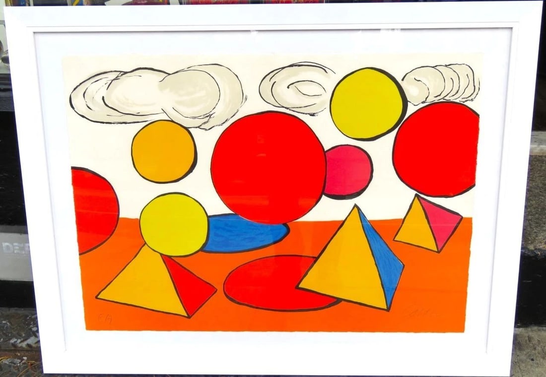 ORIGINAL ALEXANDER CALDER ORIGINAL FRAMED ARTIST PROOF (1 of 2)