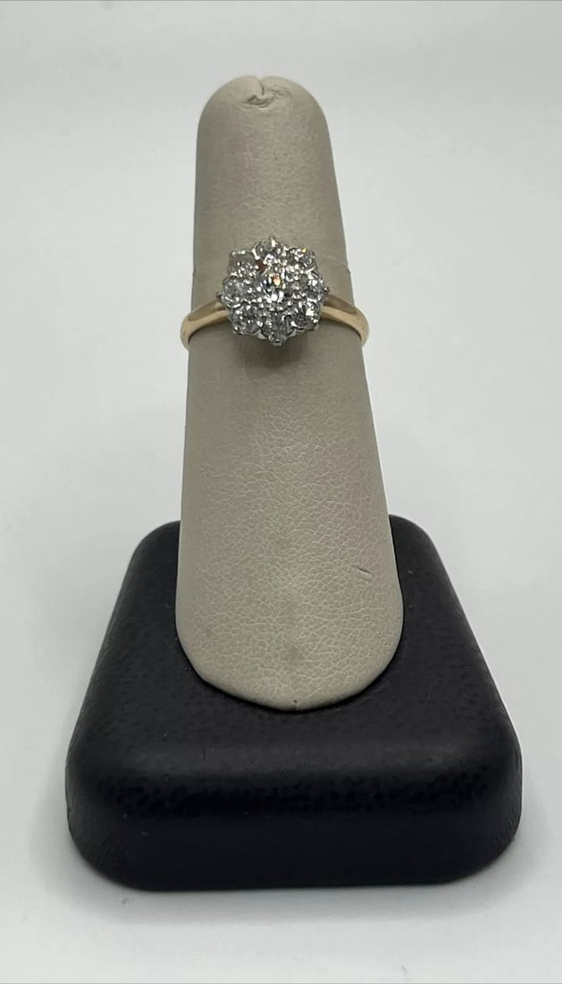 14K YELLOW GOLD & DIAMOND ANTIQUE RING SIZE 7.5 (1 of 2)