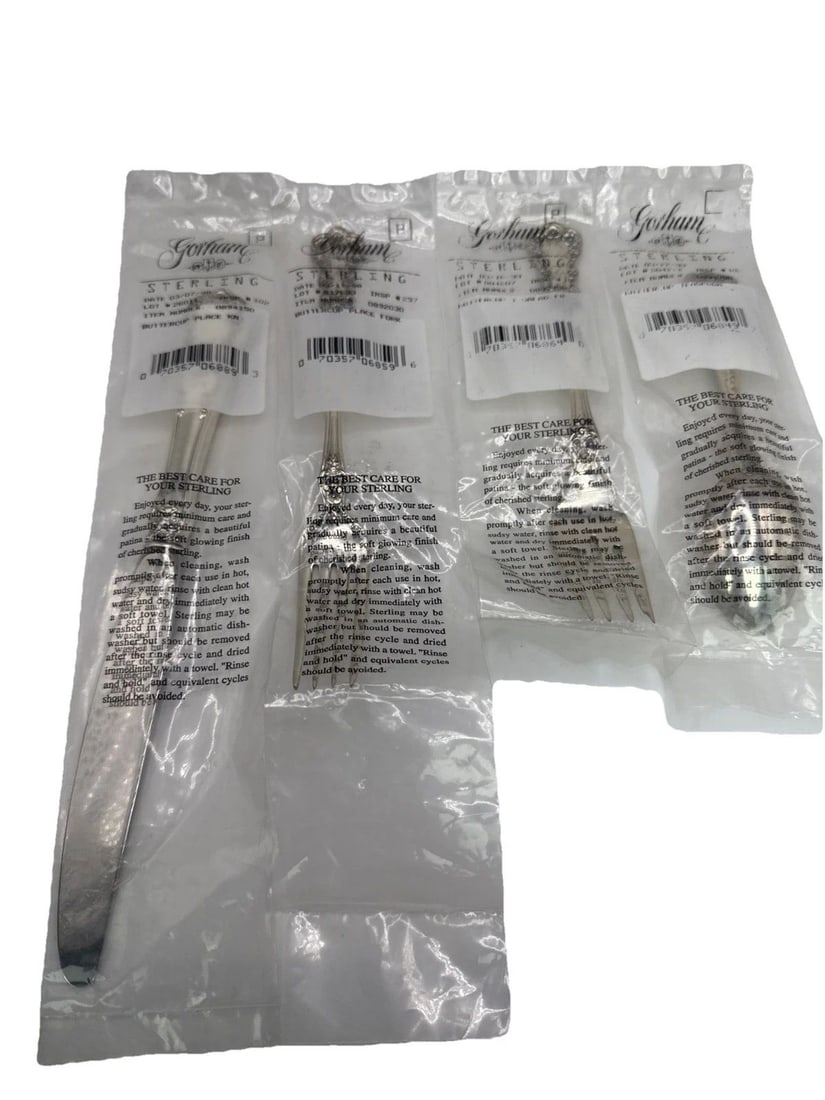 BUTTERCUP BY GORHAM STERLING SILVER PLACE SIZE PLACE SETTING(S) 4PC NEW (1 of 2)