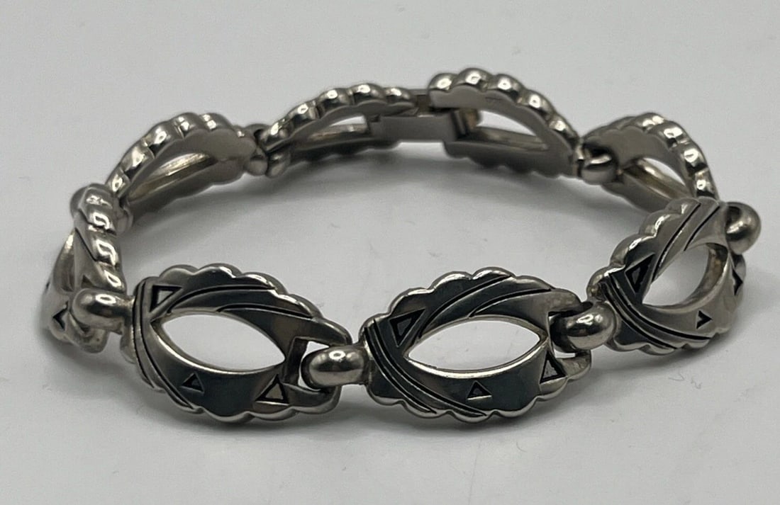 STERLING SILVER OVAL LINK BRACELET 7.25" (1 of 2)