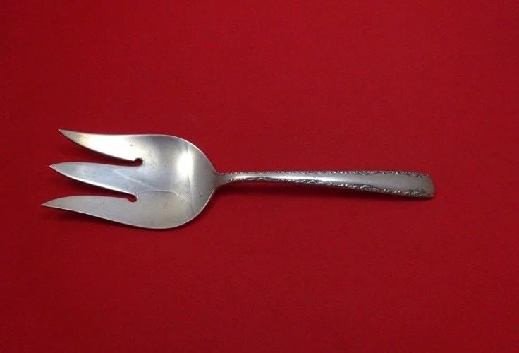 CAMELLIA BY GORHAM STERLING SILVER SALAD SERVING FORK 9" SILVERWARE (1 of 2)