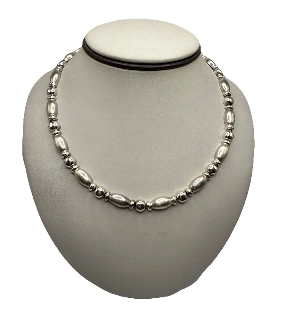 STERLING SILVER 17" NECKLACE 24.3 GRAMS (1 of 2)