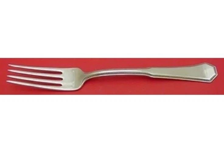 AMERICAN FEDERAL BY REED AND BARTON STERLING SILVER REGULAR FORK 7 1/2" FLATWARE: AMERICAN FEDERAL BY REED AND BARTON STERLING SILVER REGULAR FORK 7 1/2" FLATWARE The product is a 7 1/2" regular fork made of sterling silver by the renowned brand Reed & Barton. The fork features the