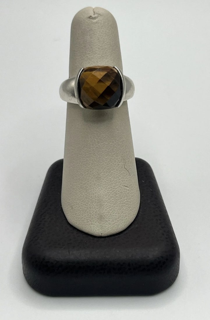 TIGER EYE STERLING SILVER RING SIZE 7 (1 of 2)