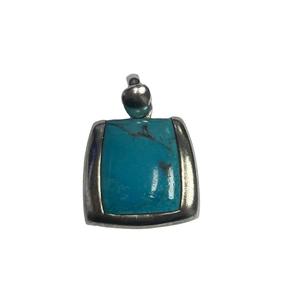 STERLING SILVER & TURQUOISE PENDANT (1 of 2)