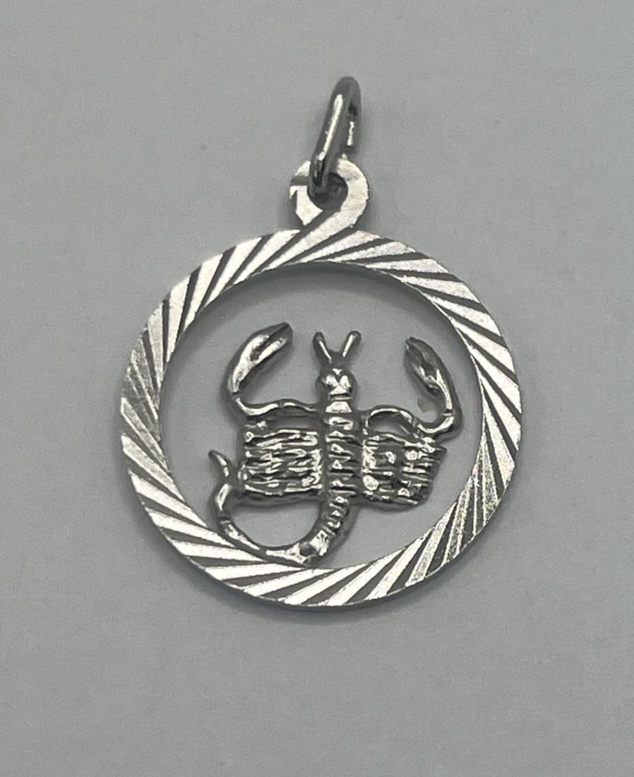 SCORPIO STERLING SILVER CHARM (1 of 2)