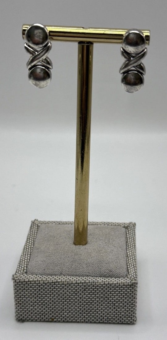 STERLING SILVER XO POST EARRINGS (1 of 2)