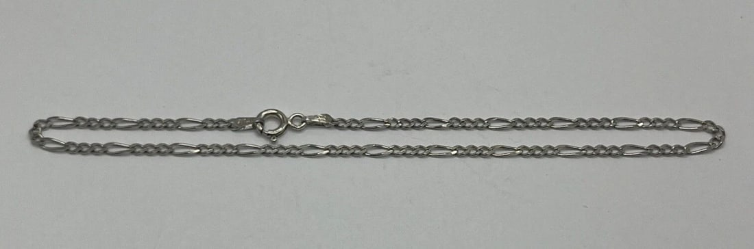 STERLING SILVER FIGARO ANKLET/BRACELET 10" (1 of 2)