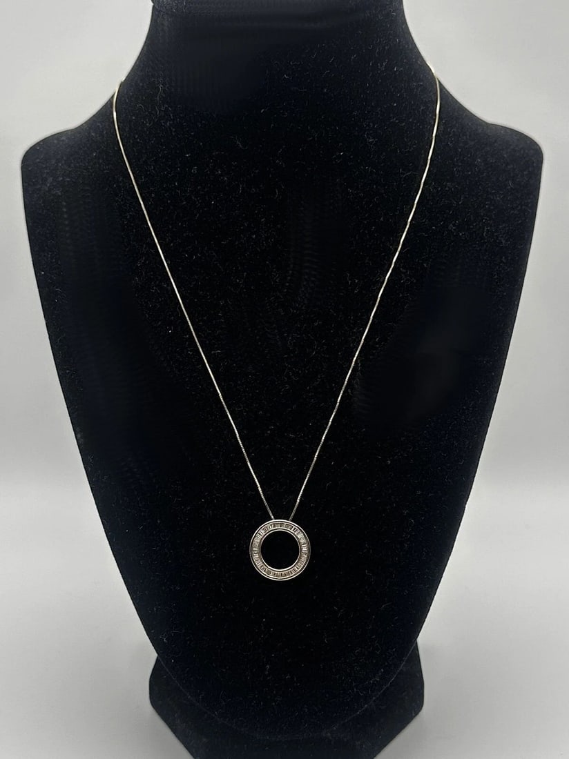 10K YELLOW GOLD CHAIN AND PENDANT WITH 0.35CTS OF DIAMONDS 18" 2.3 GRAMS (1 of 2)