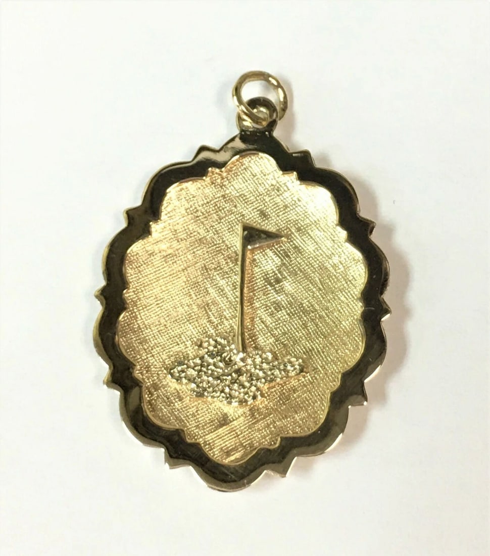 14K YELLOW GOLD GOLF FLAG STICK PENDANT (1 of 2)