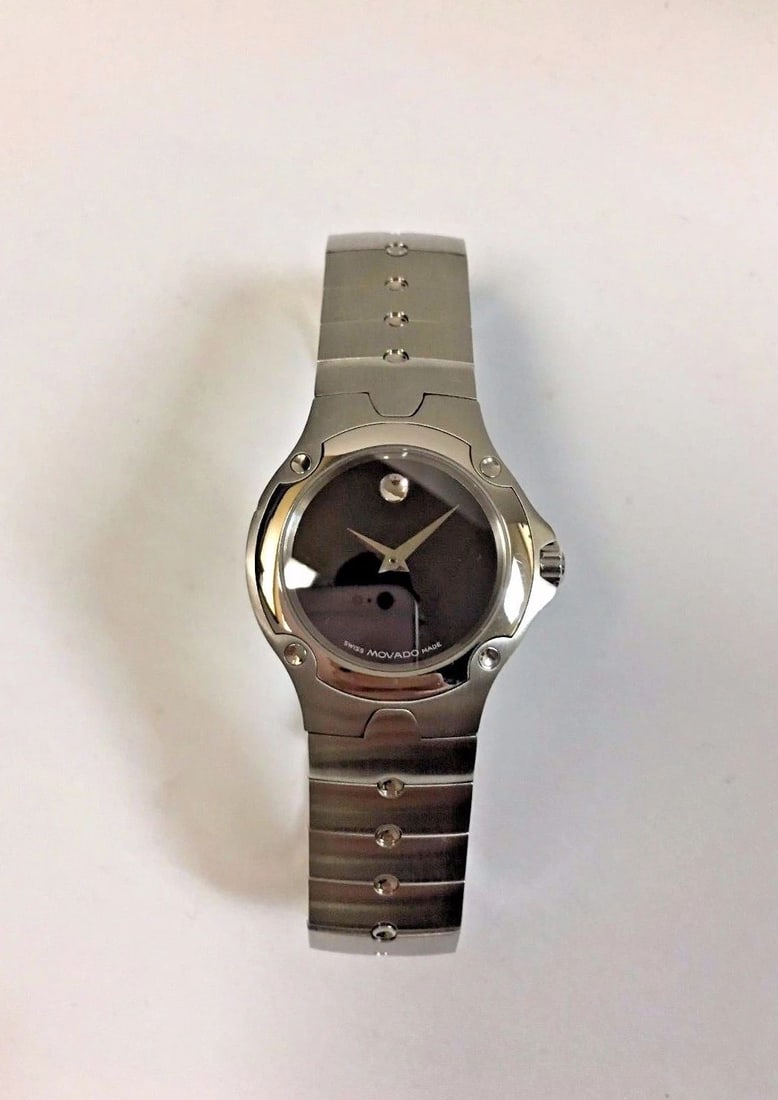 NEW MOVADO STAINLESS STEEL WATCH 84 G4 1851 (1 of 2)