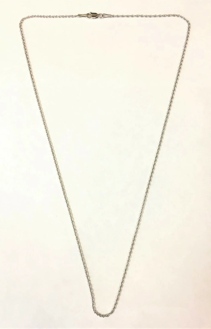 MIDAS 14K WHITE GOLD 1.4MM 18 INCH NECKLACE: MIDAS 14K WHITE GOLD 1.4MM 18 INCH NECKLACE Midas 14k White Gold 1.4mm 18 inch Necklace You are bidding on a Midas 14k White Gold 1.4mm 18 inch Necklace. The necklace has been fully checked and inspec