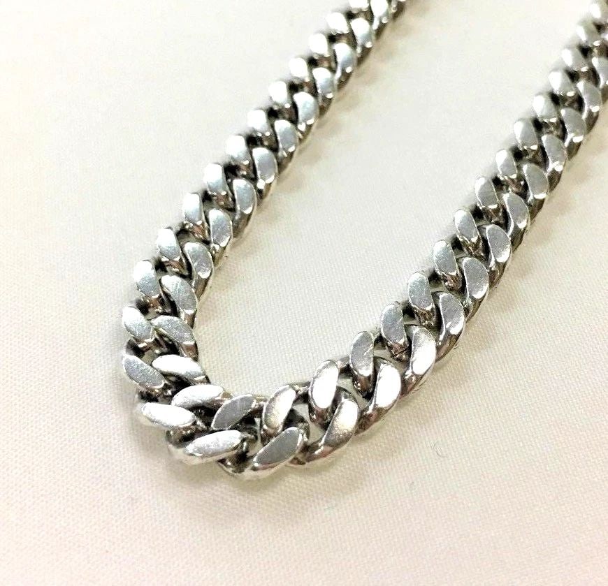 STERLING SILVER CUBAN LINK CHAIN NECKLACE 24 INCHES 5MM 49.5 GRAMS (1 of 2)