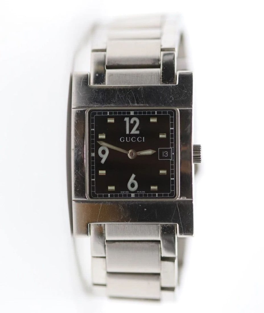 GUCCI 7700M STAINLESS STEEL MEN'S WATCH 6.5" WRIST (1 of 2)