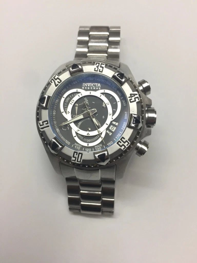 INVICTA RESERVE CHRONOGRAPH GRAY DIAL STAINLESS STEEL MEN'S WATCH 5524 (1 of 2)