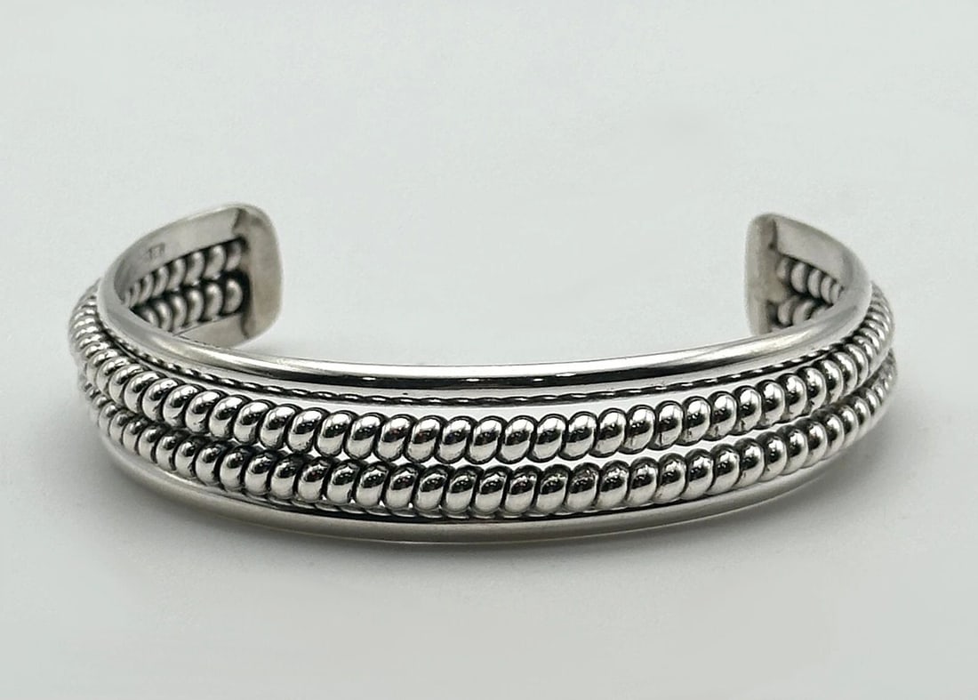 925 STERLING SILVER CUFF BRACELET 7 INCH 31.8 GRAMS (1 of 2)