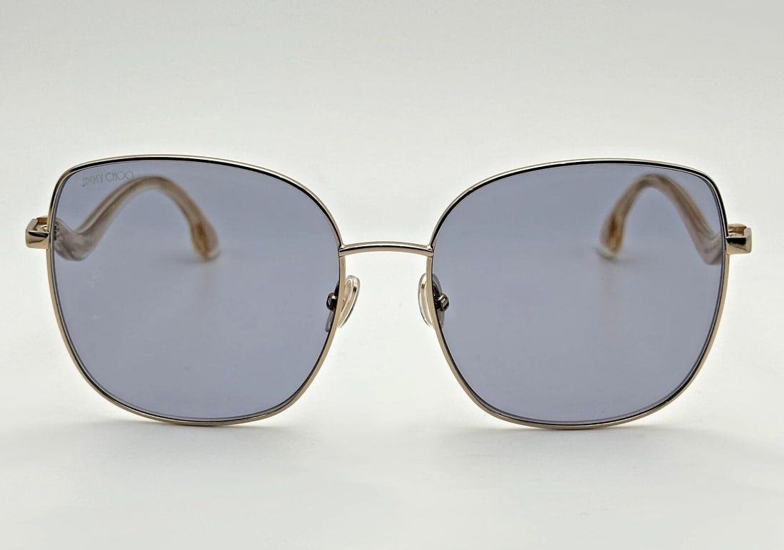 JIMMY CHOO WOMEN'S MAMIES 60MM SUNGLASSES WOMEN'S GOLD ( DISPLAY PAIR ): JIMMY CHOO WOMEN'S MAMIES 60MM SUNGLASSES WOMEN'S GOLD ( DISPLAY PAIR ) Jimmy Choo Women's Mamies 60Mm Sunglasses Women's Gold Condition: Display pair, there are marks on the frames from being moved a