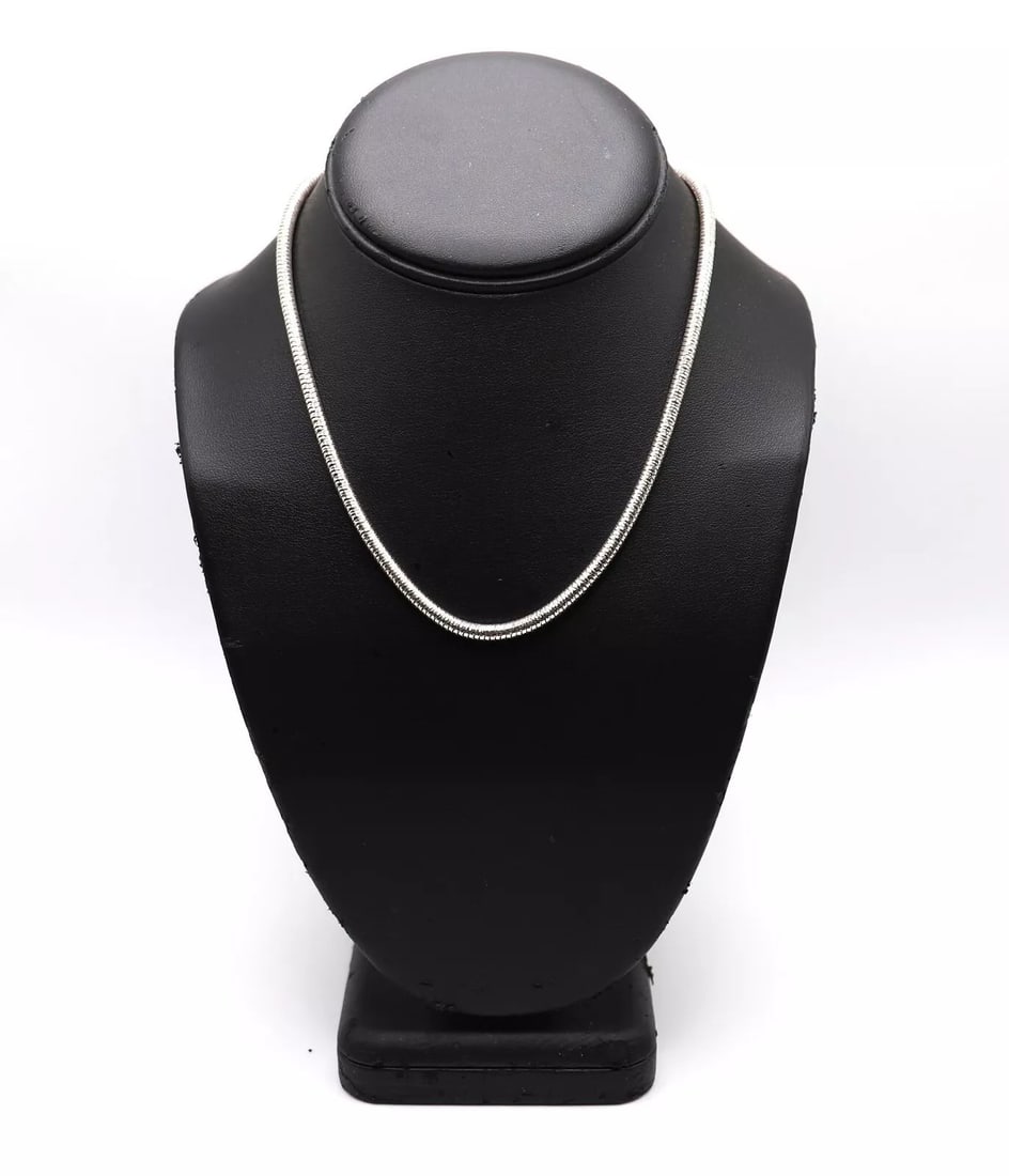MILOR 950 SILVER CHAIN, SNAKE STYLE NECKLACE 16 INCHES (1 of 2)