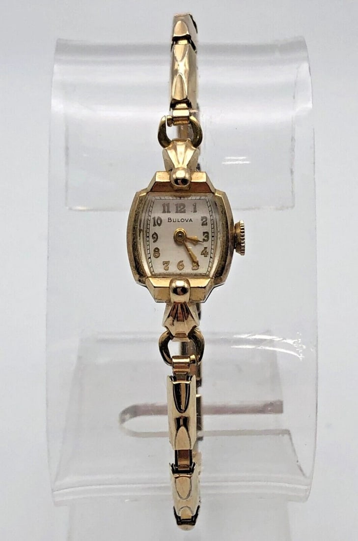 VINTAGE BULOVA WOMAN'S WATCH 10K ROLLED GOLD PLATED CASE 21 JEWELS MOVEMENT (1 of 2)