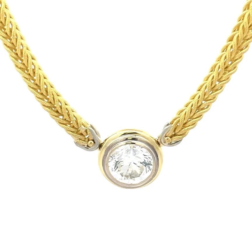 DIAMOND SOLITAIRE PENDANT GIA GOLD NECKLACE 3.03CT E SI1 18K YELLOW SPIGA CHAIN: DIAMOND SOLITAIRE PENDANT GIA GOLD NECKLACE 3.03CT E SI1 18K YELLOW SPIGA CHAIN DIAMOND SOLITAIRE PENDANT GIA GOLD NECKLACE 3.03CT E SI1 18K YELLOW SPIGA CHAIN This is a beautiful eye-catching necklac