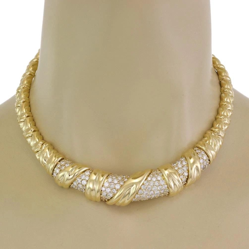 JOSE HESS DIAMOND NECKLACE 18K YELLOW GOLD GRADUATED COLLAR (1 of 2)