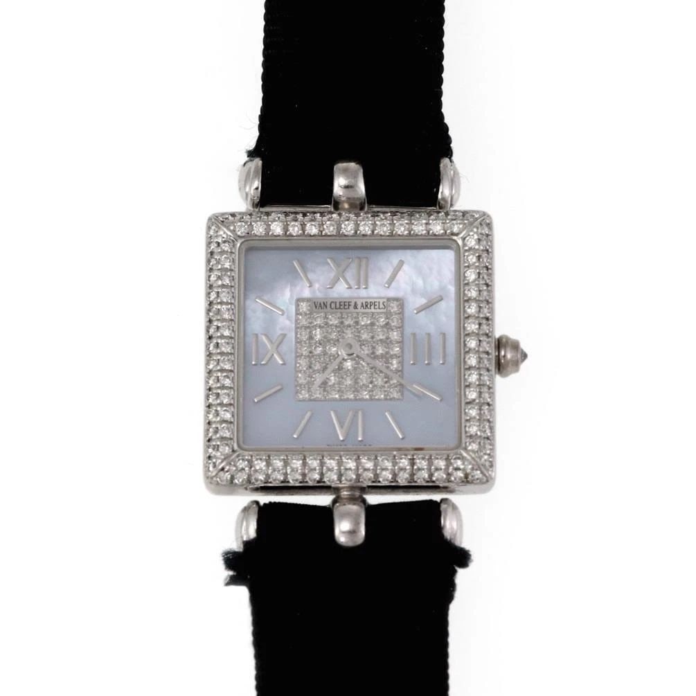 VAN CLEEF & ARPELS CLASSIQUE DIAMOND BEZEL & DIAL 18K WHITE GOLD LADIES WATCH (1 of 2)