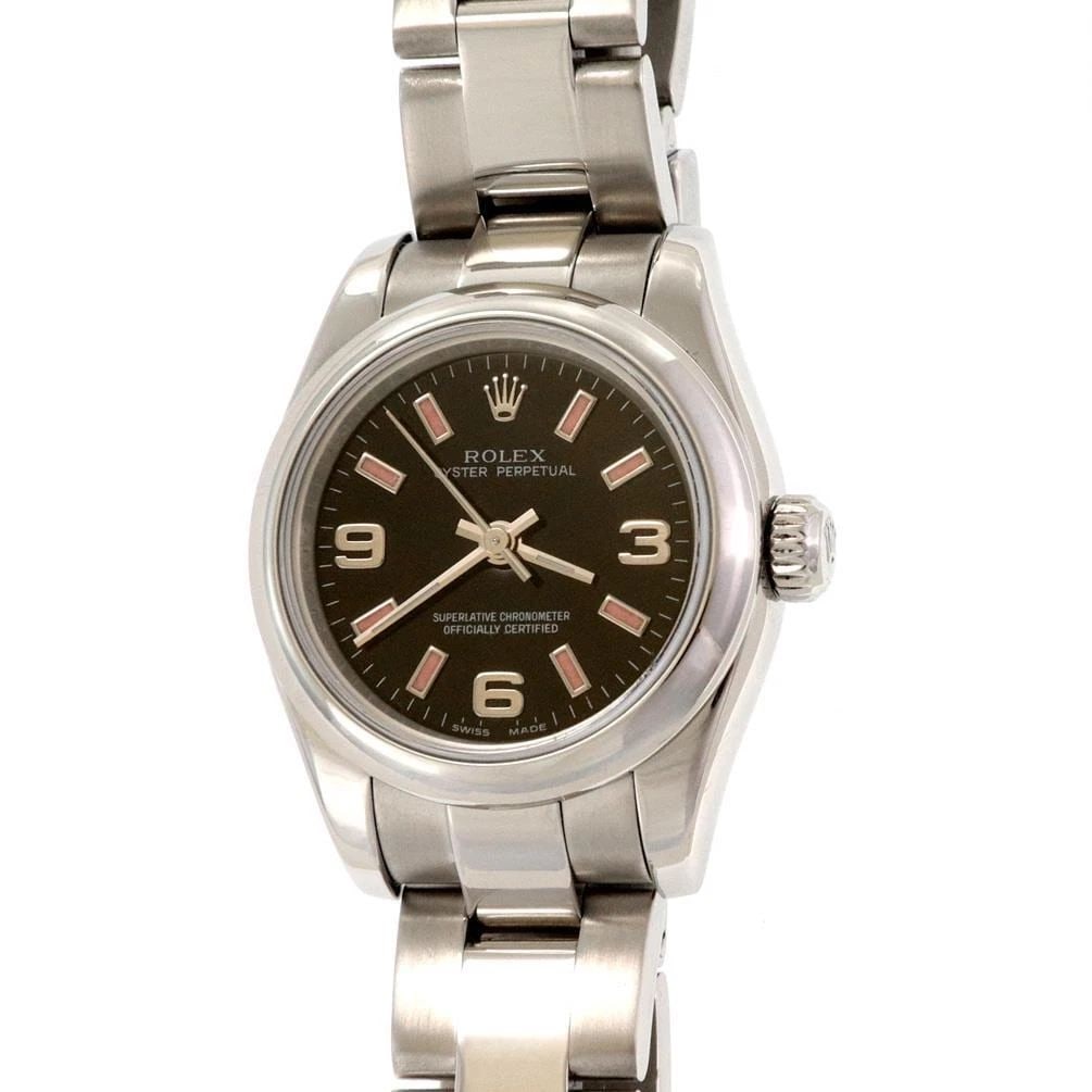 ROLEX OYSTER CHRONOMETER STAINLESS STEEL AUTOMATIC LADIES WATCH #176200 (1 of 2)