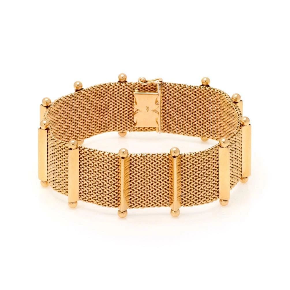 MESH FLEX BRACELET 18K ROSE GOLD 23.5MM FANCY WIDE: MESH FLEX BRACELET 18K ROSE GOLD 23.5MM FANCY WIDE MESH FLEX BRACELET 18K ROSE GOLD 23.5MM FANCY WIDE 18k Rose Gold 23.5mm Fancy Wide Mesh Flex Bracelet Description This is a beautiful mesh style brac
