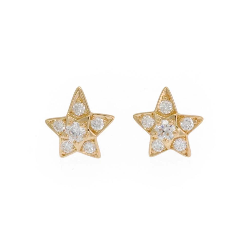 CHANEL 18K YELLOW GOLD STAR STUD EARRINGS SCREW BACKS: CHANEL 18K YELLOW GOLD STAR STUD EARRINGS SCREW BACKS CHANEL 18K YELLOW GOLD STAR STUD EARRINGS SCREW BACKS Chanel 18k Yellow Gold Star Stud Earrings Screw Backs Description This beautiful pair of aut