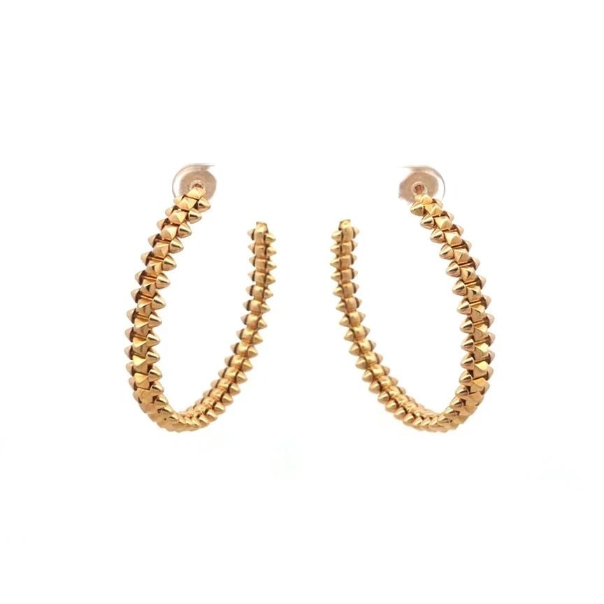 CLASH DE CARTIER GOLD EARRINGS 18K ROSE 50MM HOOP STYLE (1 of 2)