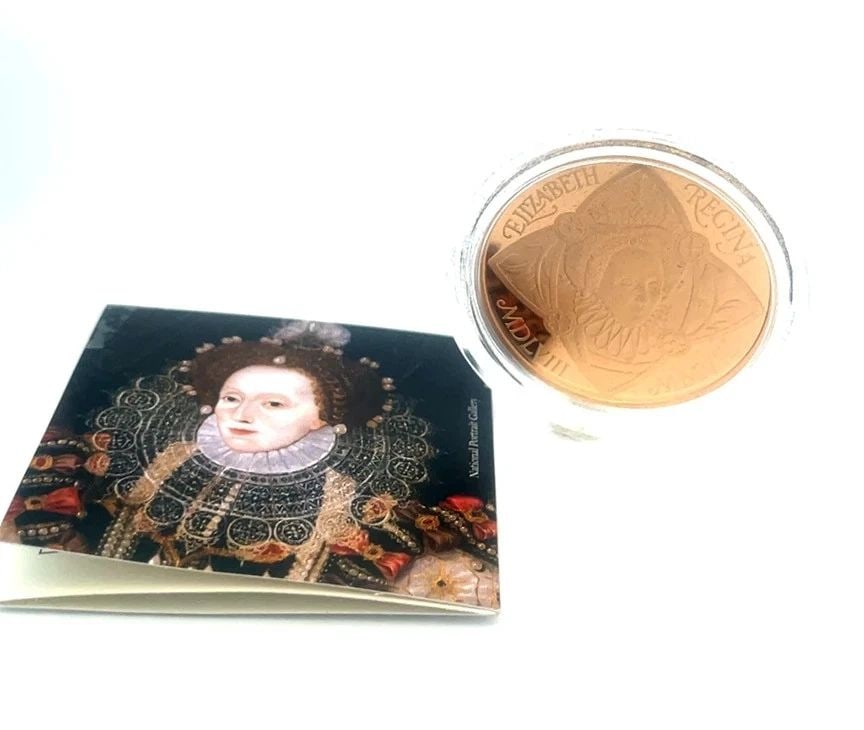 UK 2008 £5 GOLD PROOF COIN THE ACCESSION QUEEN ELIZABETH 1 BOX CERT (1 of 2)